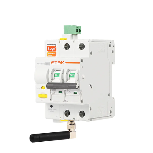 ETEK Tuya wifi circuit breaker 2P MCB EKR3S-ACM-C01-2 63A with metering