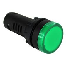 Hiquel indicator light 22.5mm 220V AC green