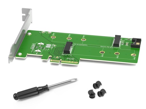 MAIWO KT015 dual M.2 PCIE Adapter for SATA or PCIE NVMe