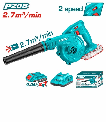 TOTAL TOOLS Lithium- 20 v-Ion blower with battery and charger TABLI200181  