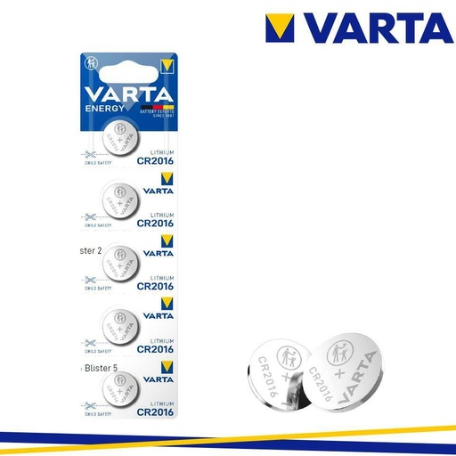 Varta Lithium 3V Battery CR2016 Pack of 5